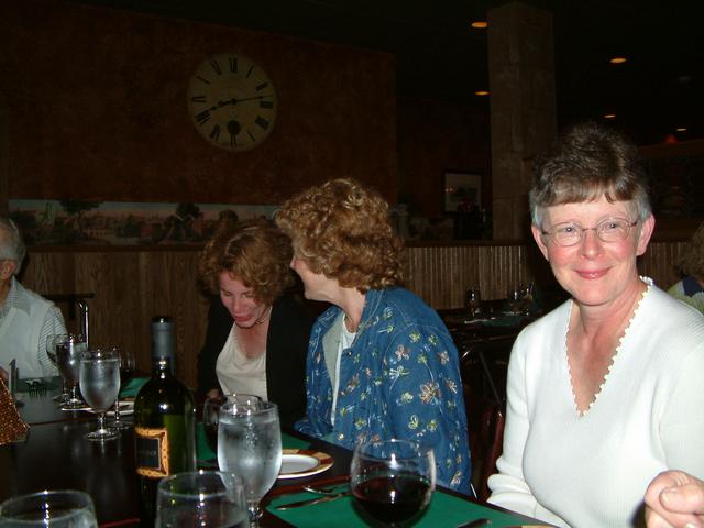 Andrea, Betsy and Chris at Olive's restaurant in Mayville NY