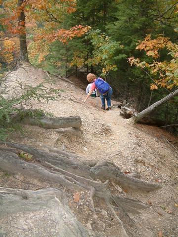 Betsy on steep slope