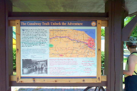 Information kiosk with map and historical information
