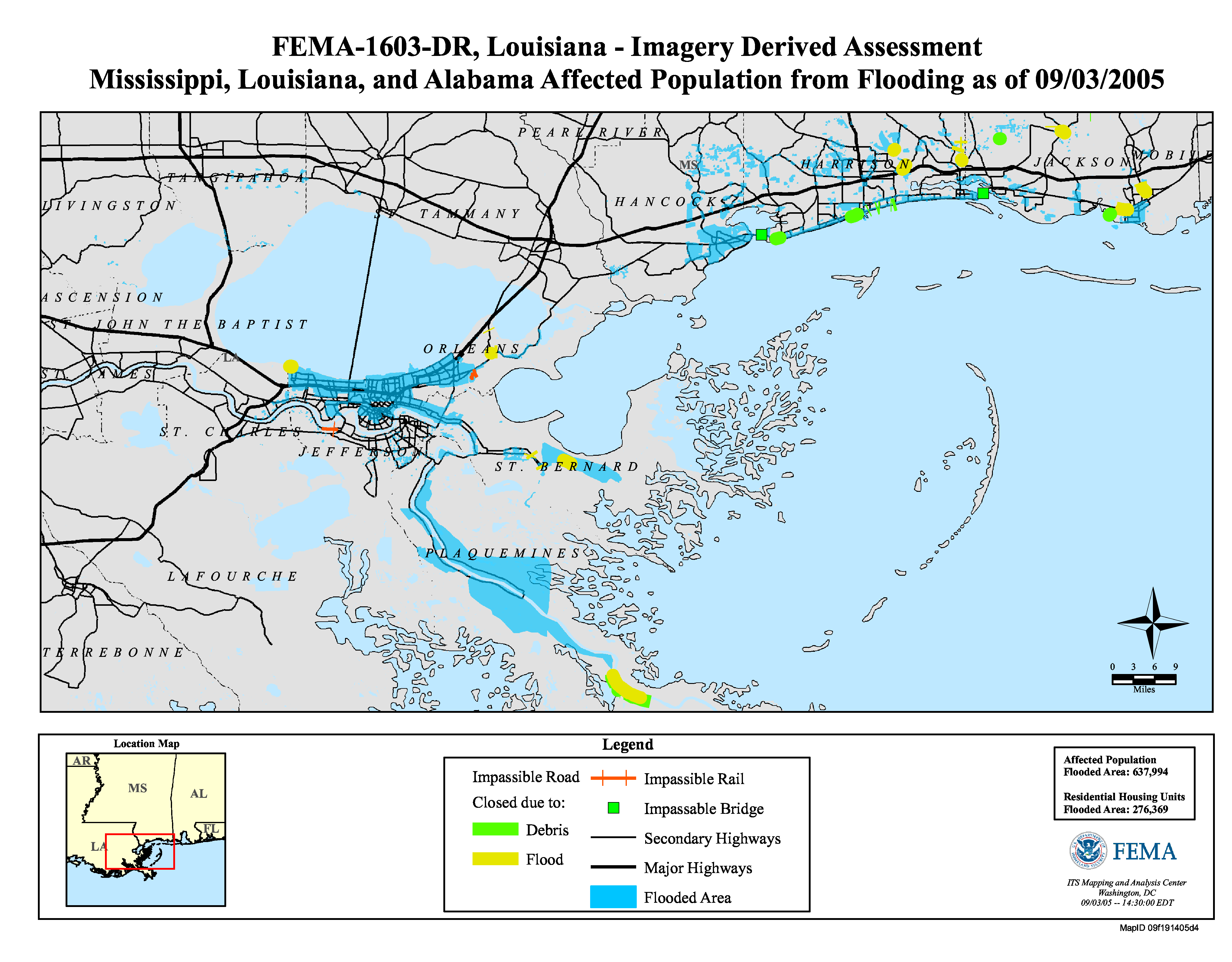 FEMA map of affected area.
