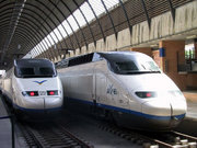 two trains at Seville
