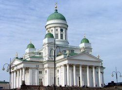 The Lutheran Helsinki Cathedral is Finland's most famous church