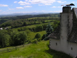 One of the many landscapes of France: Cantal département, in the mountainous Massif Central.