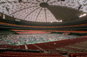 Evacuees taking shelter at the Reliant Astrodome.