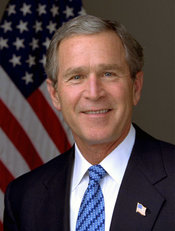 President of the United States, George W Bush.