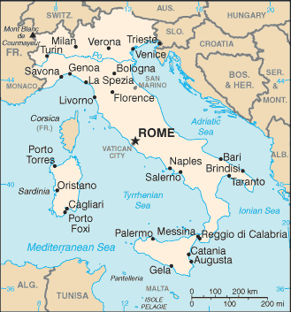 Map of Italy