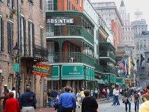 Bourbon Street, New Orleans, in 2003, looking towards Canal Street.