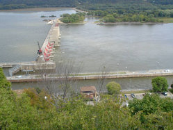 The Lock & Dam at Dubuque, Iowa.