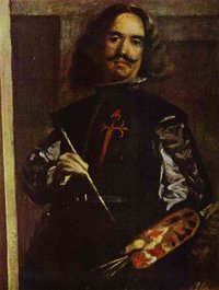 Detail from Las Meninas by Diego Velazquez, in which the painter portrayed himself at work