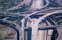 Stack interchange in Los Angeles 