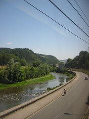 A view of some countryside on the Spanish side of the Basque Country.