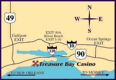 A pirate-themed casino resort on the beautiful Mississippi Gulf Coast.
			Treasure Bay is an adventure vacation for the whole family... 