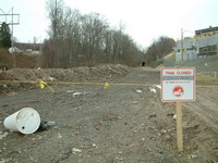 Site of the new Trail Head at the southern terminus