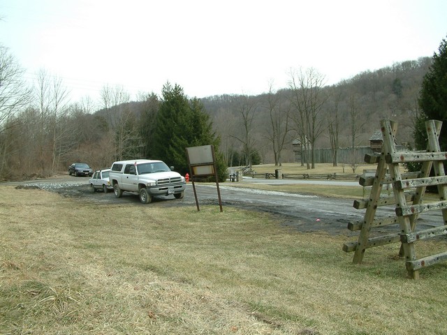 Current parking area,  end, Pricketts Fort