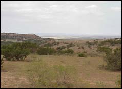 A beautiful view of the Caprock outside Post