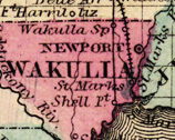 Early map showing location of Wakulla Spring.