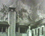 Wakulla Lodge roof on fire.