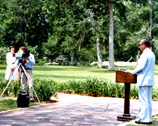 Ceremony marking the handover of Wakulla Spring to the state.