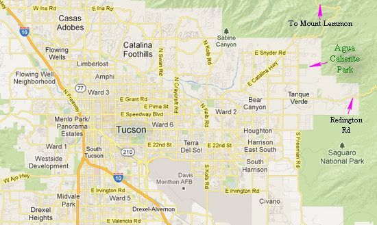 Location of Agua Caliente Park - Google maps