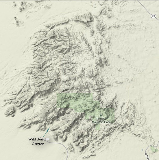The Tortolita Mts and Wild Burrow Canyon The Tortolita Mts and Wild Burrow Canyon