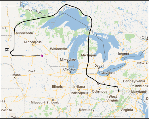 Our route and current location Our route and current location