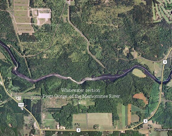Piers Gorge section of the Memominee River