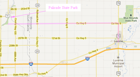 Location of Palisades State Park Location of Palisades State Park