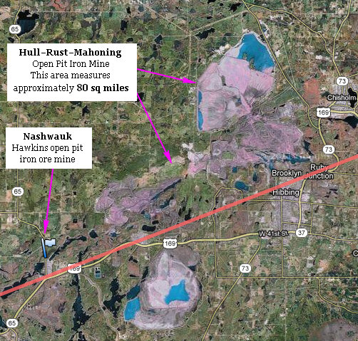 Nashwalk-Hibbing open pit mines
