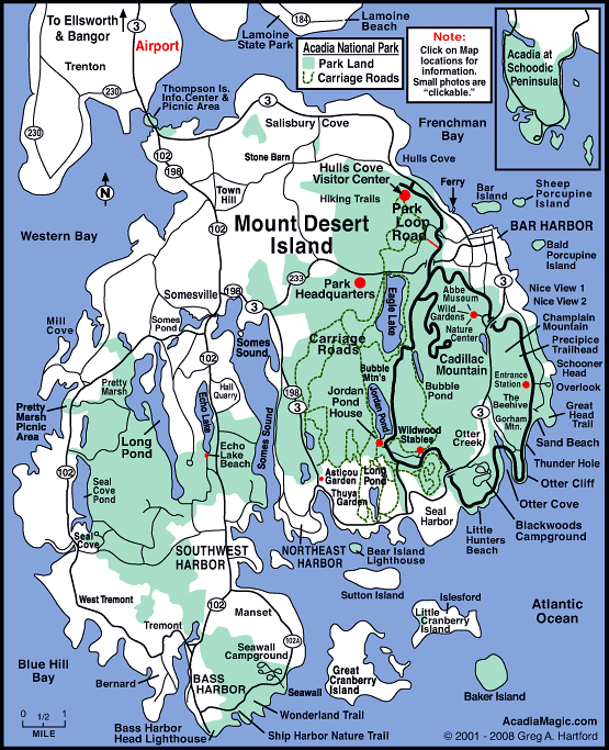 Acadia Mational Park Map