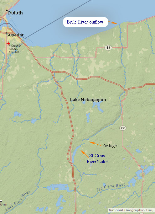 Northwestern Wisconsin with Brule River and Duluth