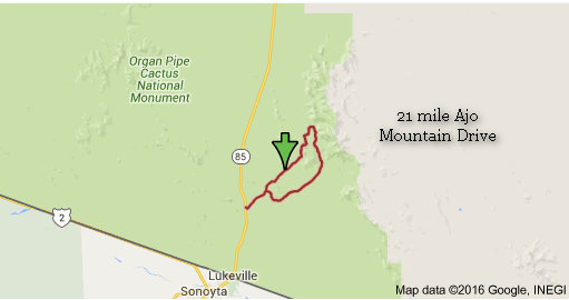21 mile Ajo Mountain Drive - Google maps