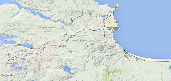 Route for the Iron Ore Heritage Trail