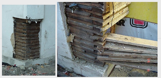 Stacked plank construction