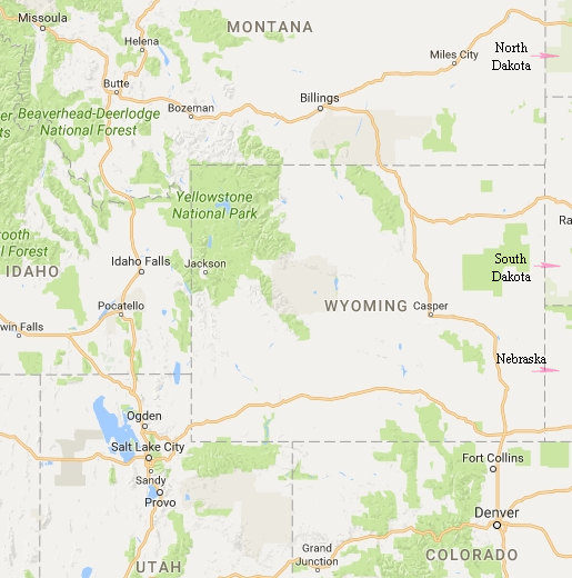 Location of Yellowstone National Park