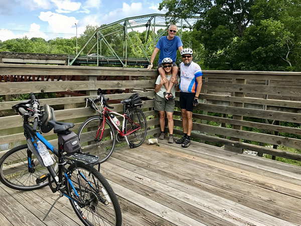 Mike, Betsy and Ashok on the South Chickamauga Creek Greenway