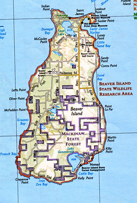 Beaver Island Map