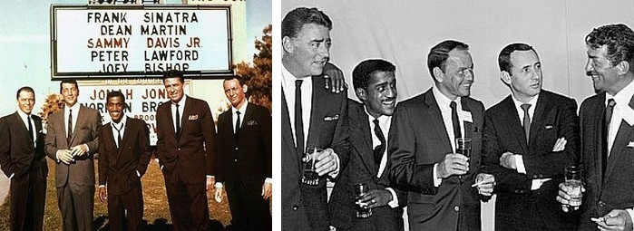 Rat Pack:Frank Sinatra, Dean Martin, Sammy Davis Jr., Peter Lawford and Joey Bishop