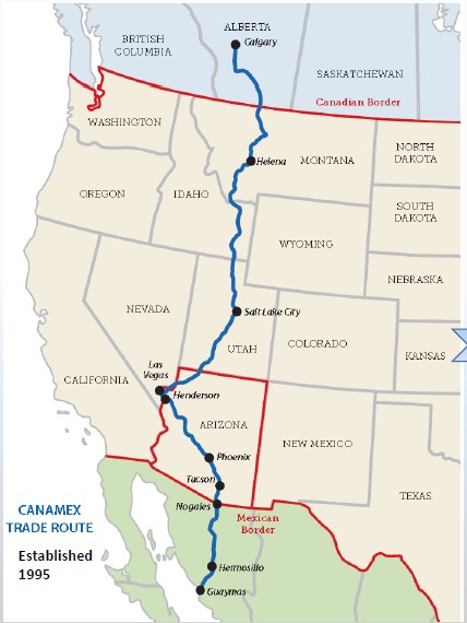 I-11 and CANAMEX proposed routes