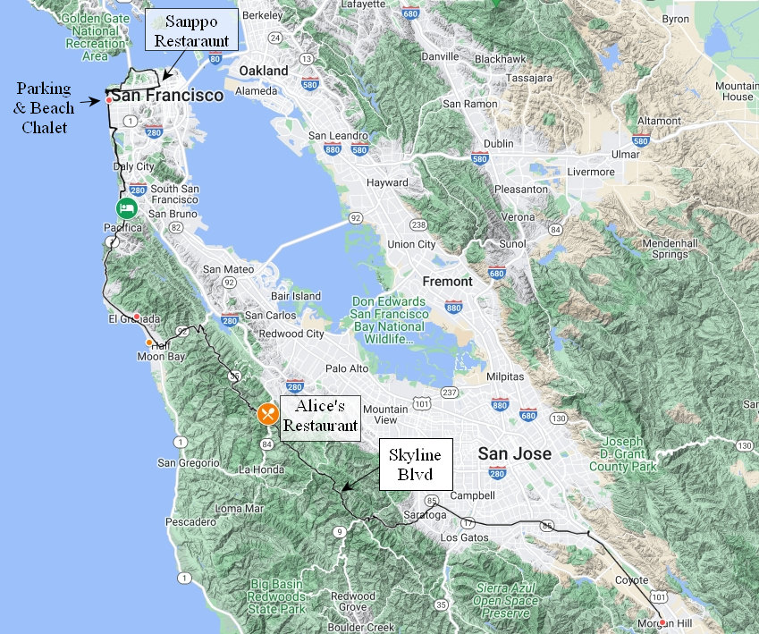 Morgan Hill to San Francisco - Click for larger image