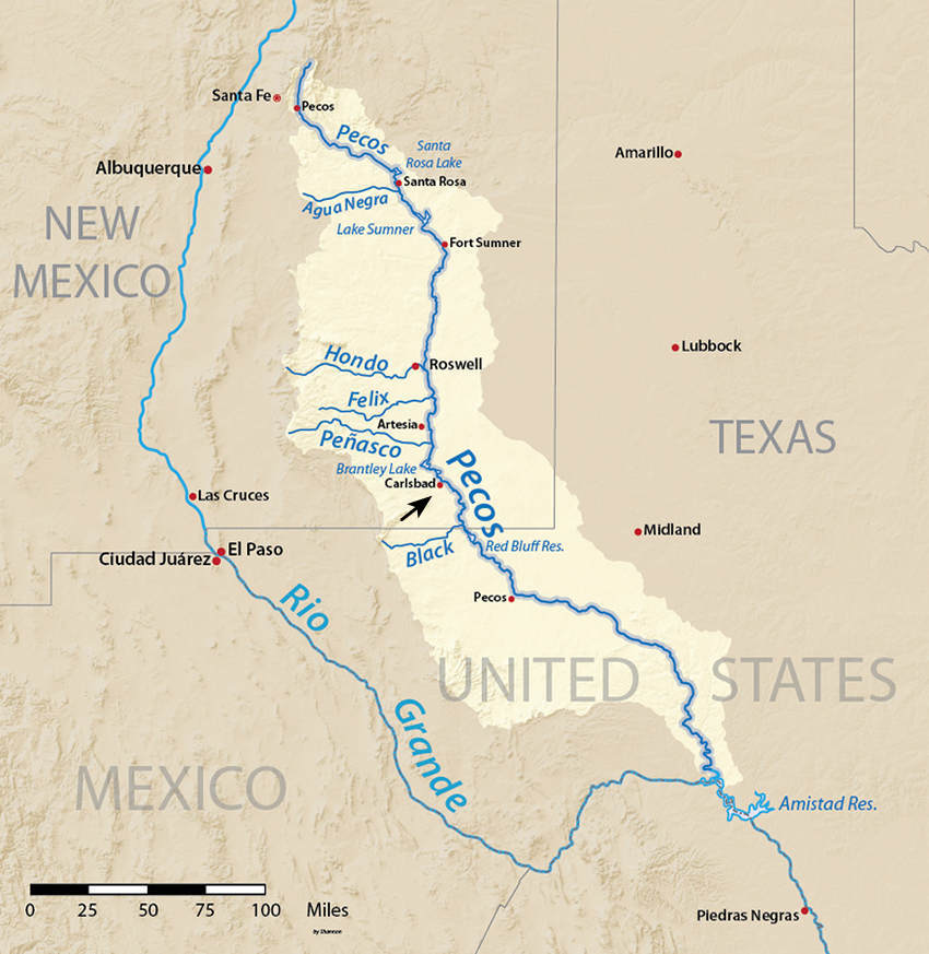Pecos River in New Mexico and Texas