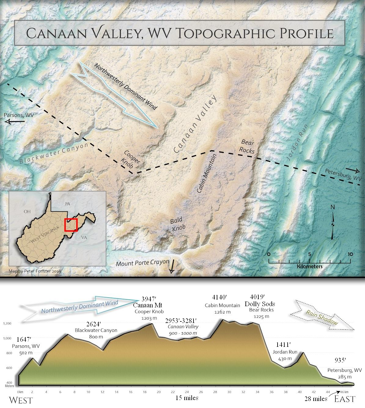 Canaan Valley, WV Topographic Map by Peter Forister