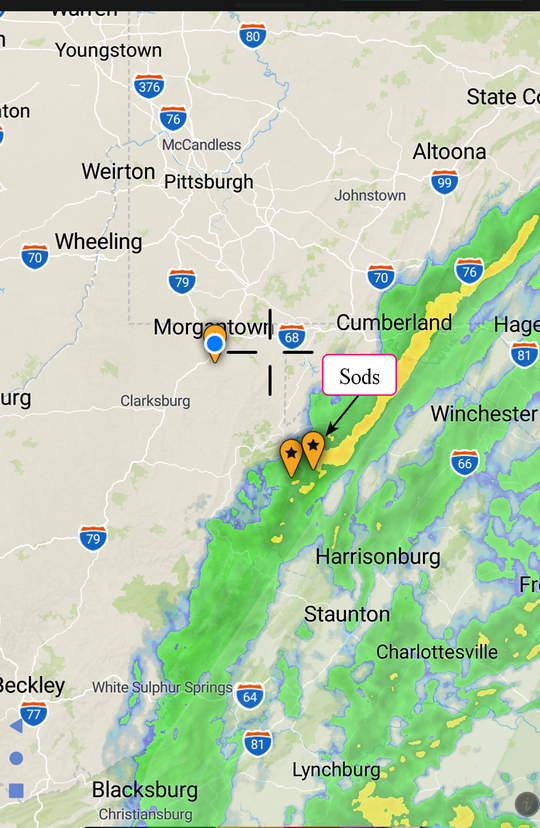 Dolly Sods weather map