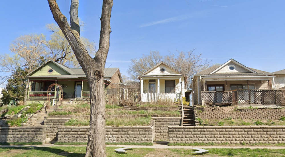 An April 2025 view of the houses on G Street in Lincoln