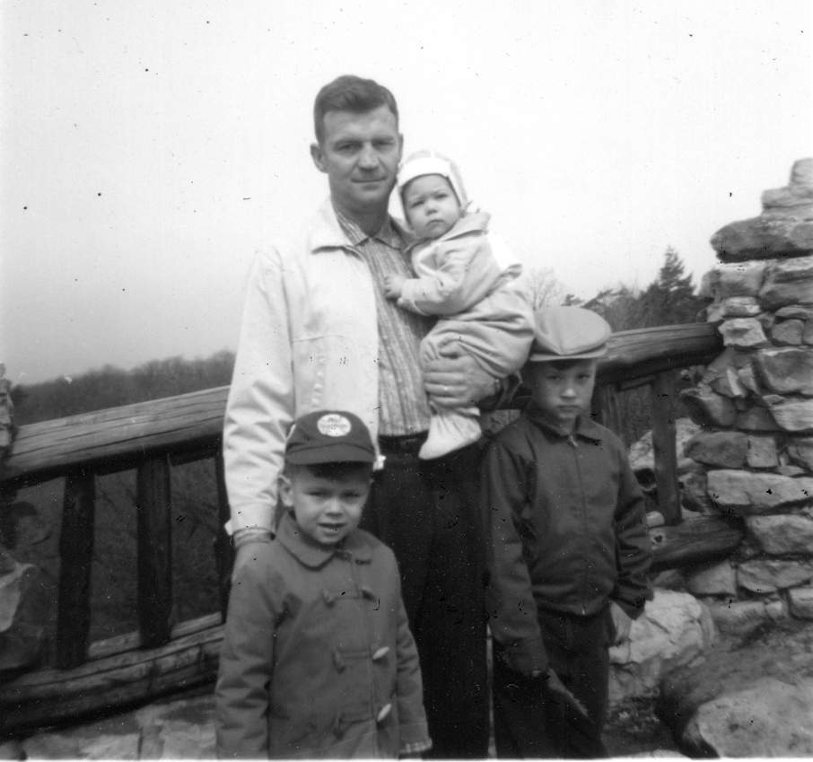 William Fichtner with daughter Jane and sons Mark and John at Coopers Rock State Forest overlook.
